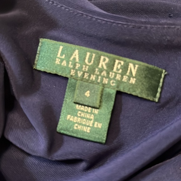 Ralph Lauren evening size 4, navy blue classic gown - Picture 5 of 6